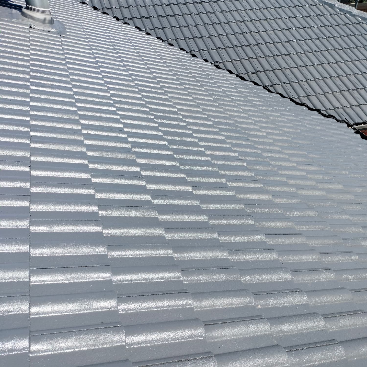 Concrete tile roof restore — after